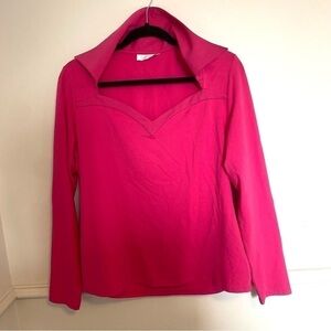 ANNE Fontaine Evelia Collared Long Sleeve Shirt Sz 10